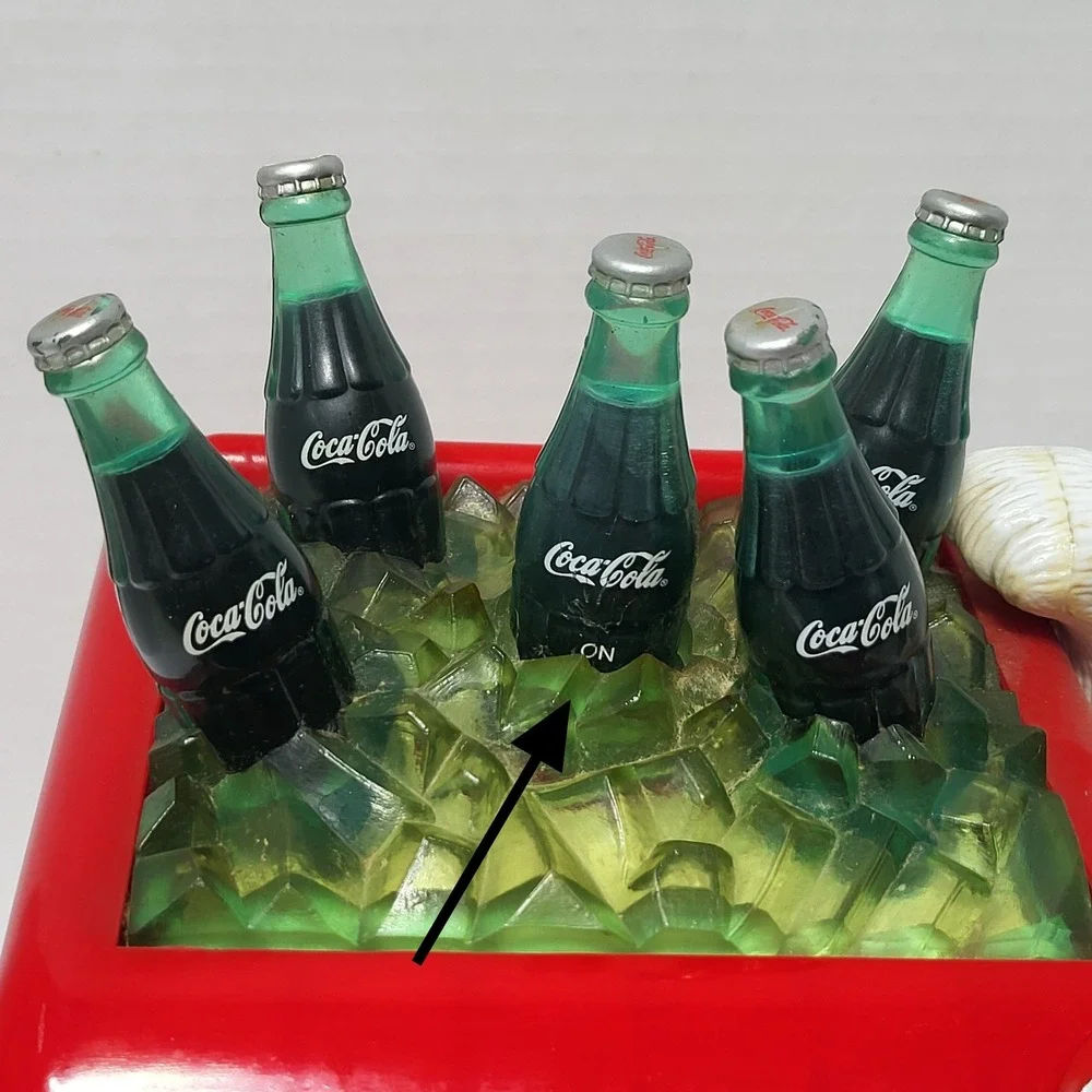 Coca-Cola Polar Bear Soda Cooler Desk Clock and Coin Bank Vintage Advertising*